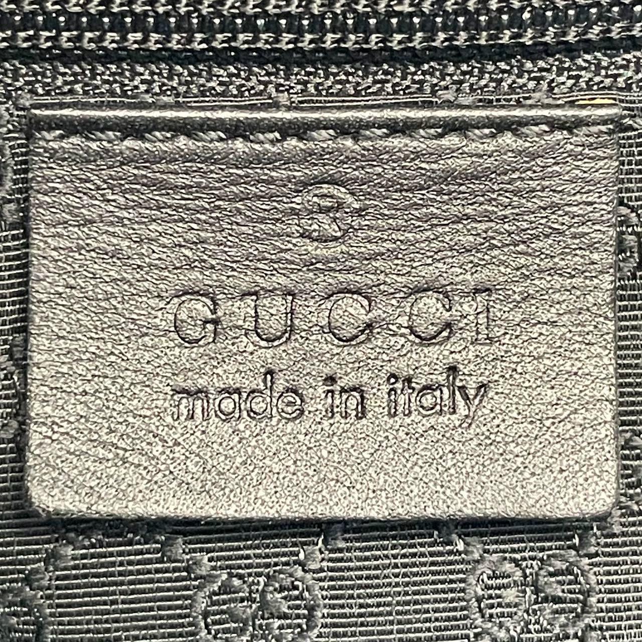 Gucci Jackie Vintage Medium Schwarz Denim Leder Silber Hardware Umhängetasche im Angebot 6