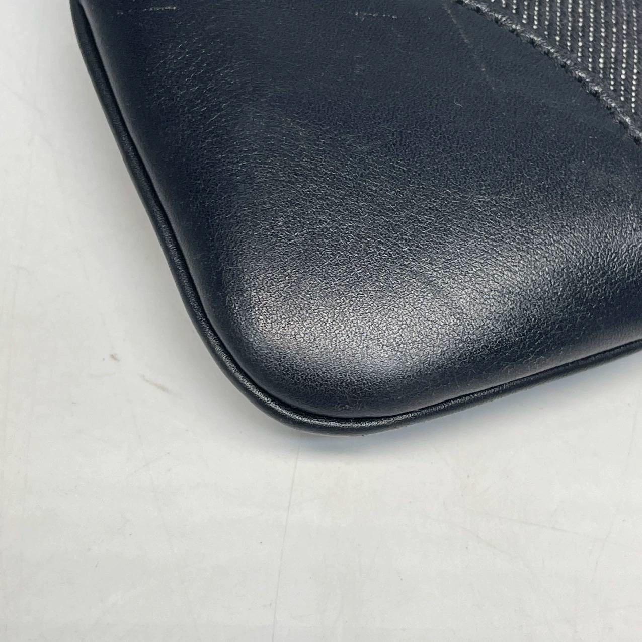 Gucci Jackie Vintage Medium Schwarz Denim Leder Silber Hardware Umhängetasche im Angebot 8