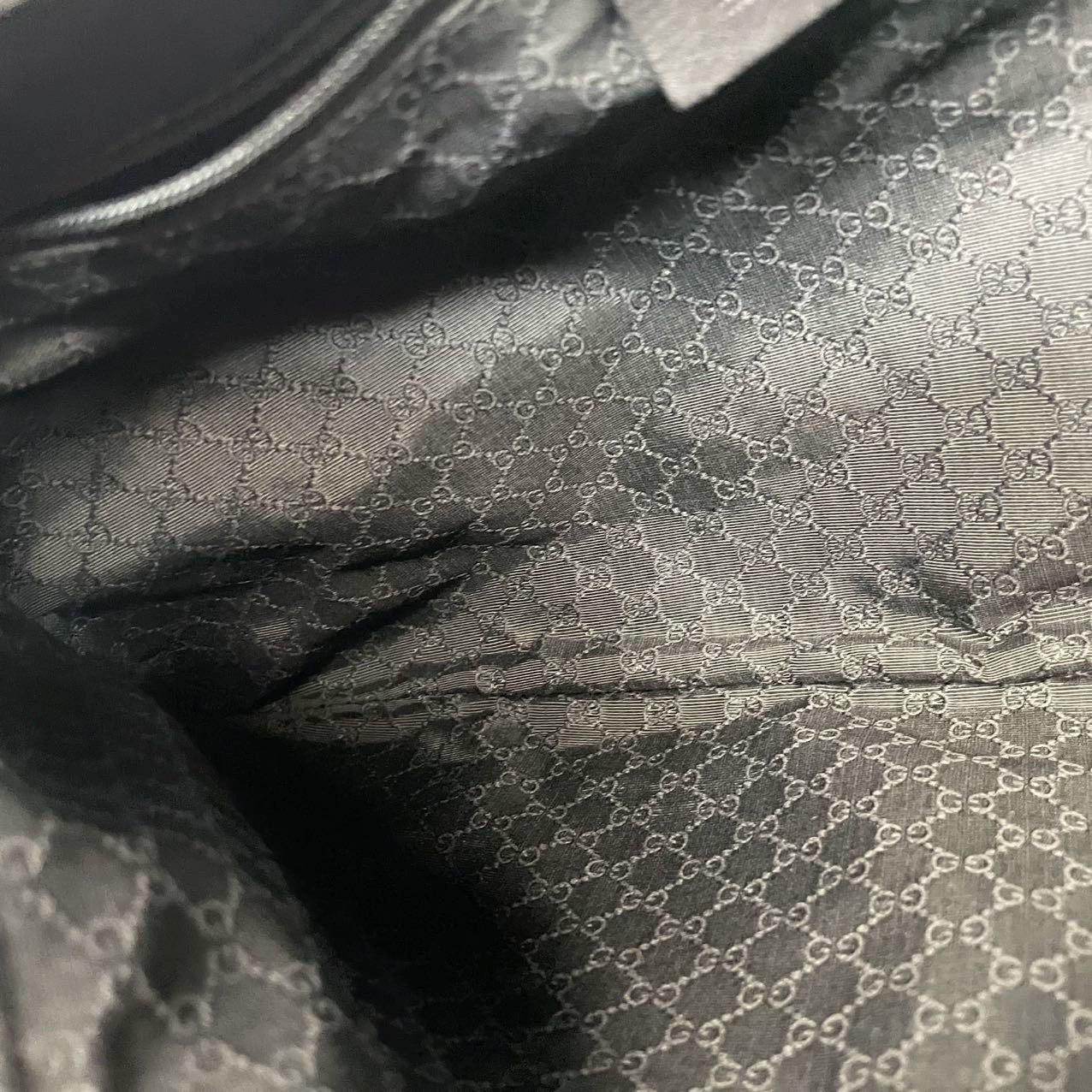 Gucci Jackie Vintage Medium Schwarz Denim Leder Silber Hardware Umhängetasche im Angebot 12