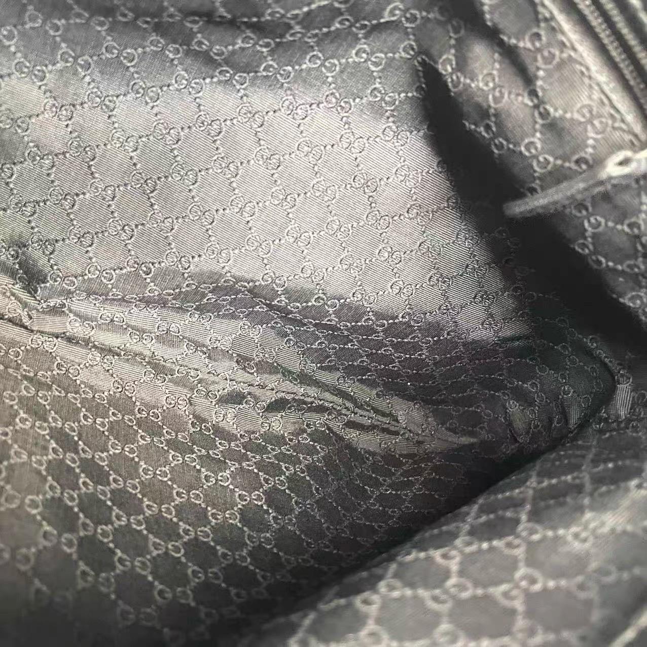 Gucci Jackie Vintage Medium Schwarz Denim Leder Silber Hardware Umhängetasche im Angebot 13