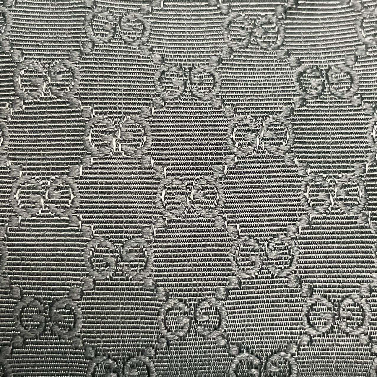 Gucci Jackie Vintage Medium Schwarz Denim Leder Silber Hardware Umhängetasche im Angebot 4