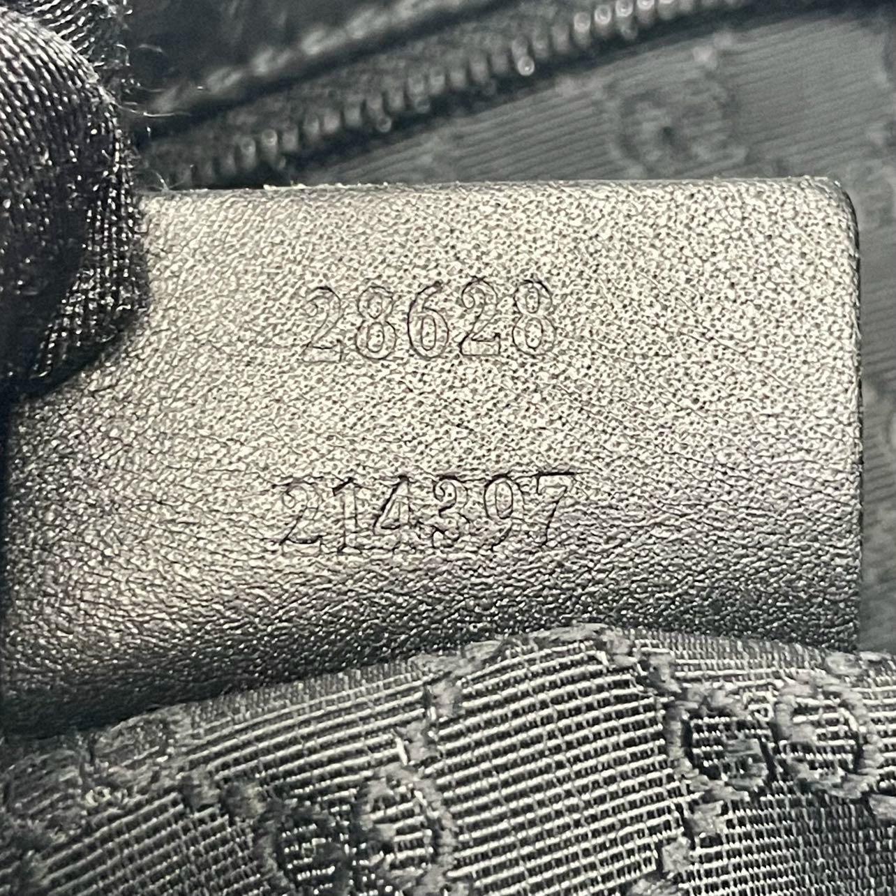 Gucci Jackie Vintage Medium Schwarz Denim Leder Silber Hardware Umhängetasche im Angebot 5