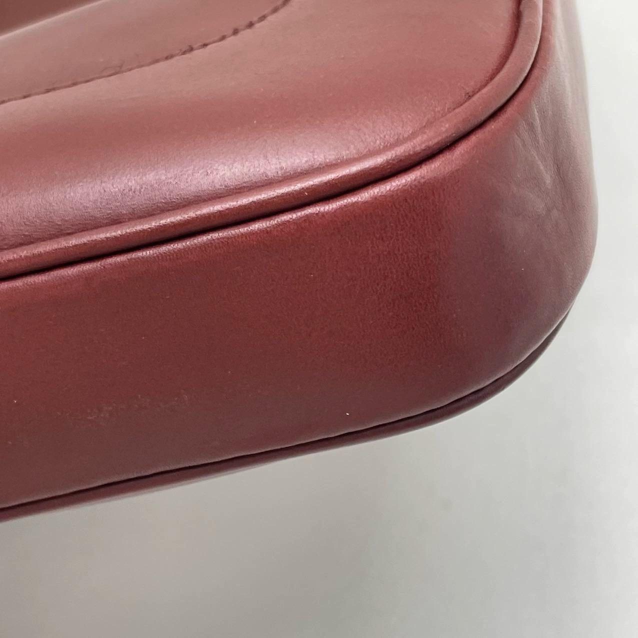 Gucci Jackie Vintage Medium Burgundy Leather Silver Hardware 5