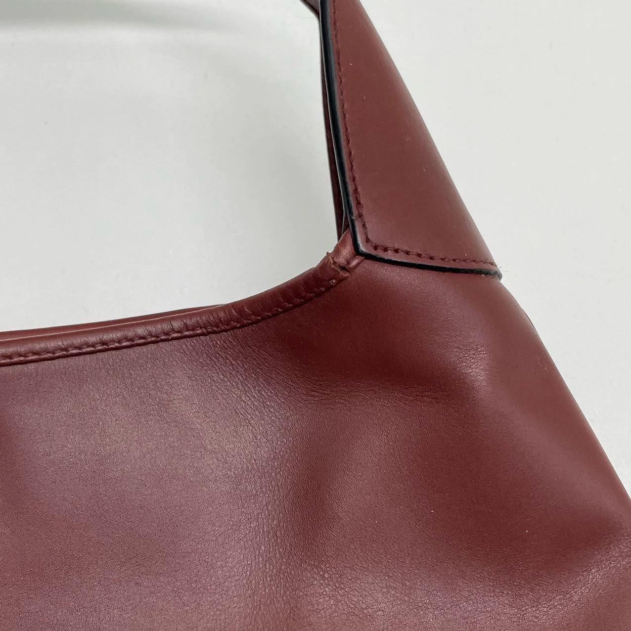 Gucci Jackie Vintage Medium Burgundy Leather Silver Hardware 7
