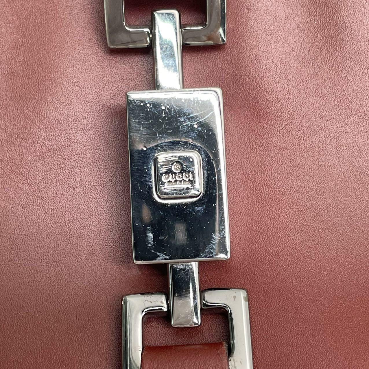 Gucci Jackie Vintage Medium Burgundy Leather Silver Hardware 13