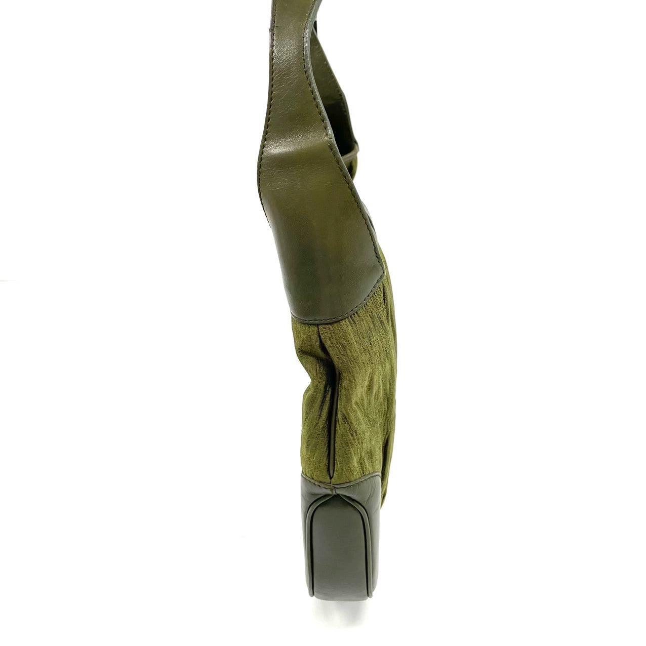De las mujeres Gucci Jackie Vintage Mediana Piel y Tejido Verde Oscuro en venta
