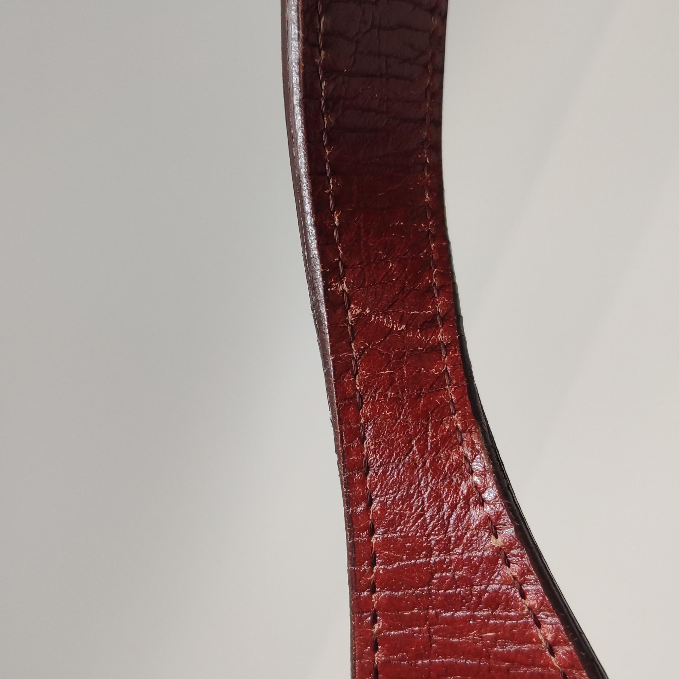 Gucci Jackie Vintage Medium Rot Monogramm Leinen und Leder Silber Hardware im Angebot 5