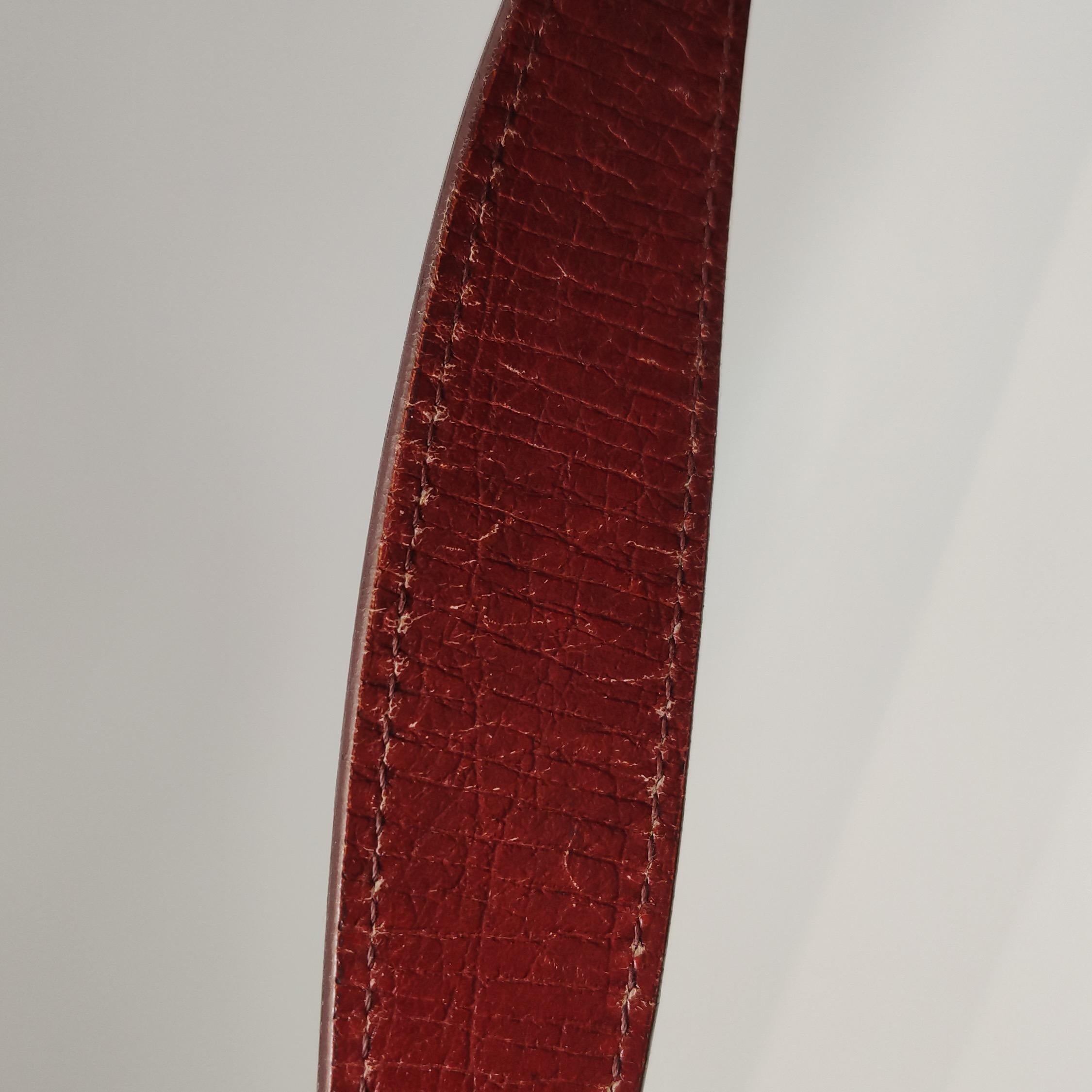 Gucci Jackie Vintage Medium Rot Monogramm Leinen und Leder Silber Hardware im Angebot 6