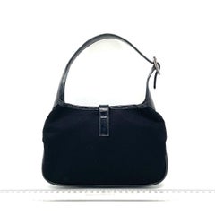 Gucci Jackie Vintage Mini Black Cloth and Patent Leather Handbag