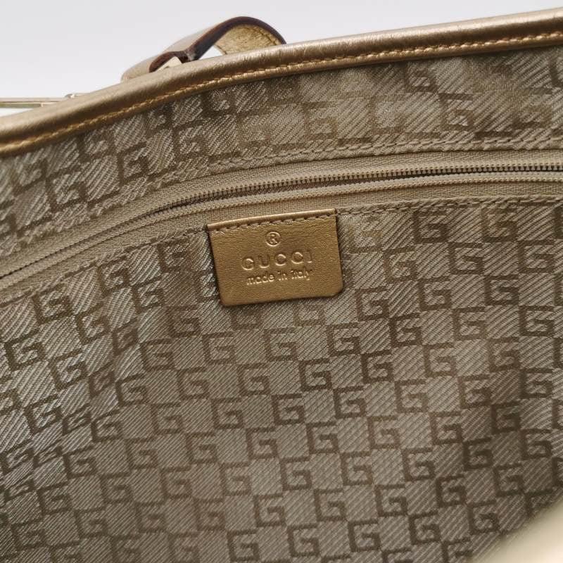 Gucci Jackie Vintage Mini Blue Nylon with Gold Leather Shoulder Bag Medium 2
