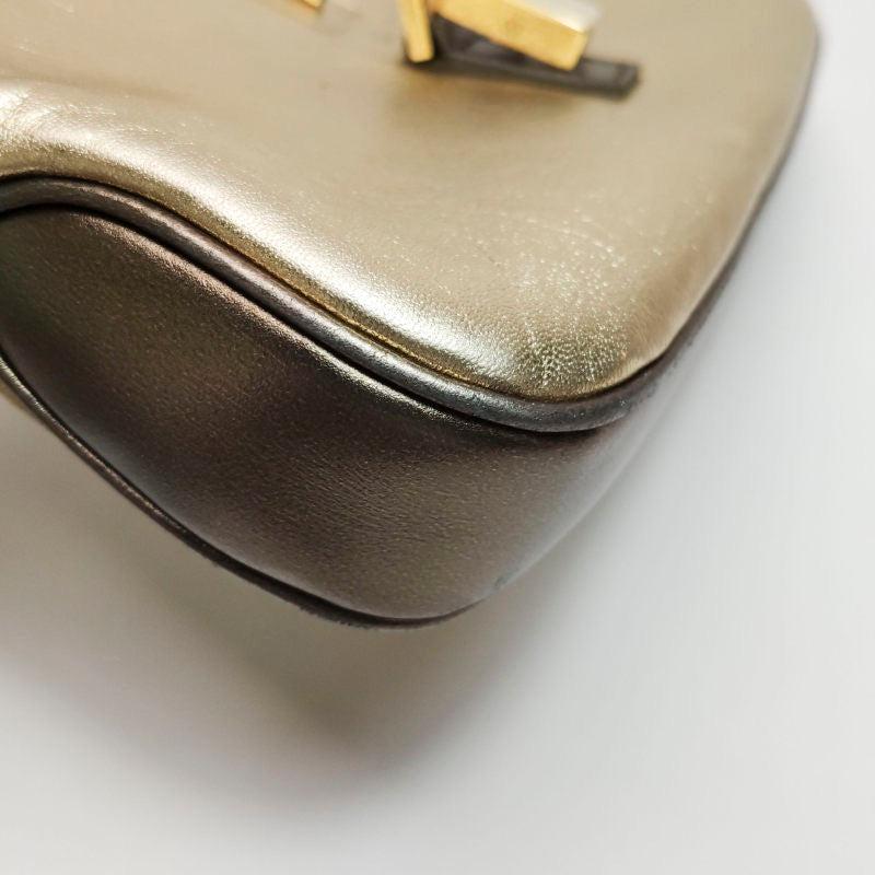 Gucci Jackie Vintage Mini Gold Lambskin Leather Brown Calfskin Leather 5