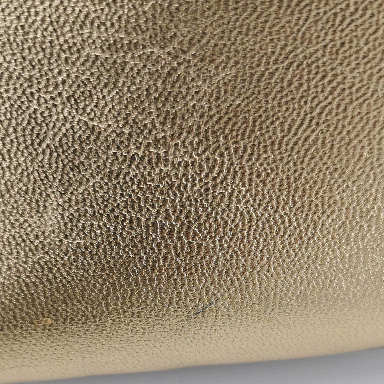 Gucci Jackie Vintage Mini Gold Lambskin Leather Brown Calfskin Leather 10