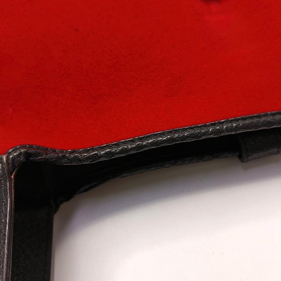 Gucci Jackie Vintage Red Felt and Black Leather Silver Hardware For Sale 9
