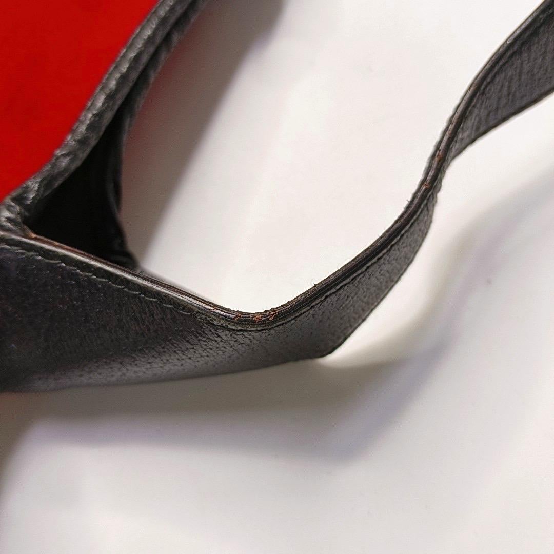 Gucci Jackie Vintage Red Felt and Black Leather Silver Hardware For Sale 14