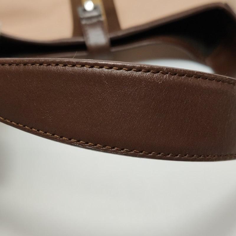 Gucci Jackie Vintage Small Brown Leather and Fabric Silver Hardware For Sale 7
