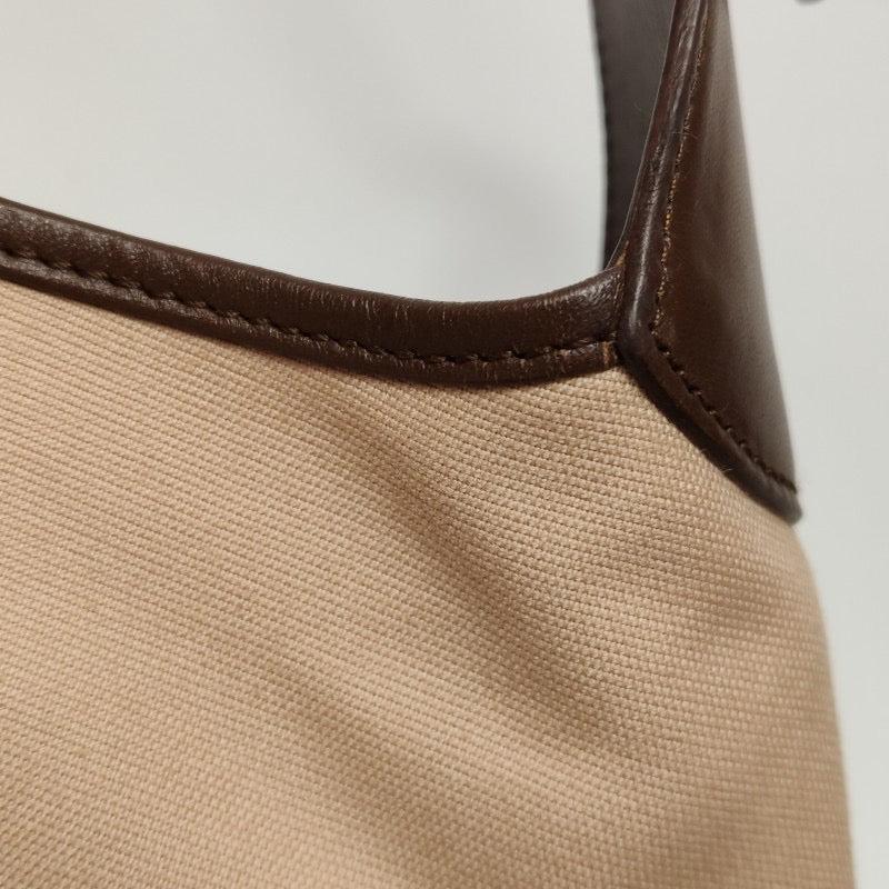 Gucci Jackie Vintage Small Brown Leather and Fabric Silver Hardware For Sale 8