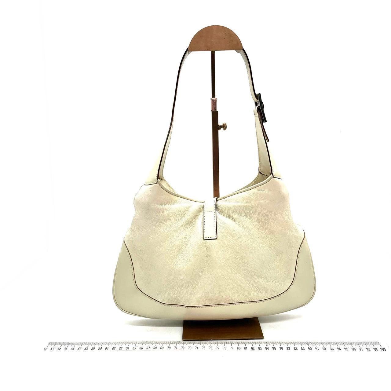 Gucci Jackie Vintage Soft White Leather Bag Medium with Fur lining These are professional photos of the actual bag offered by Luxbags. The Gucci Jackie 1961 Green Small bag is a modern take on an iconic design. Crafted in leather with a structured