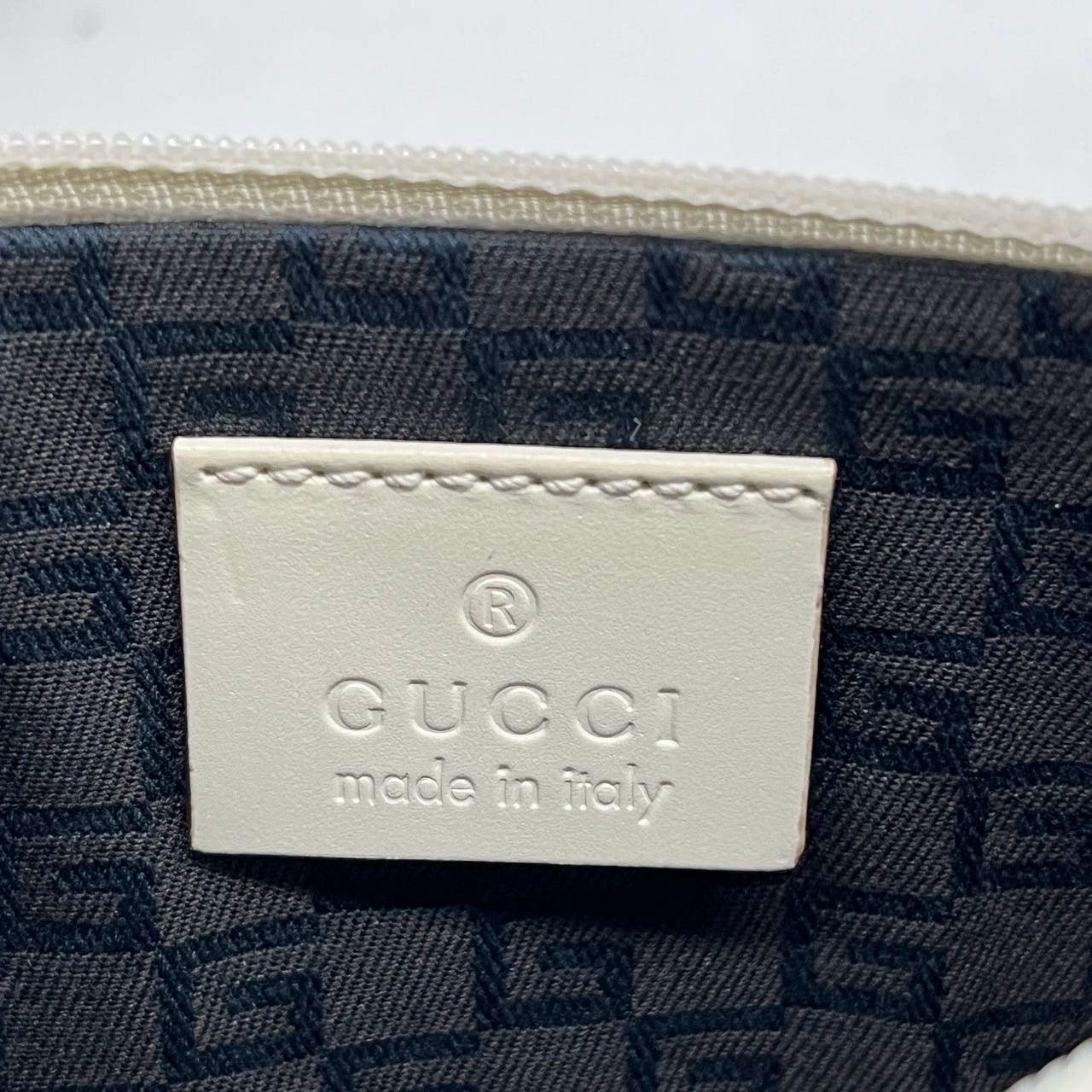 Gucci Jackie Vintage Soft White Leather Bag Medium with Fur lining For Sale 4
