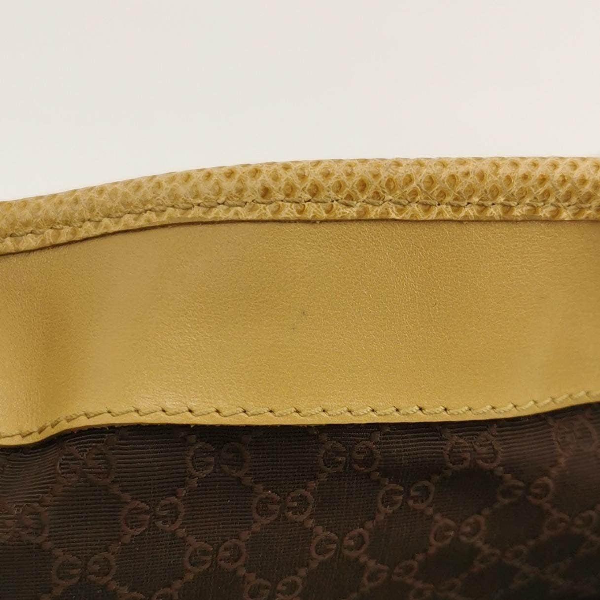 Gucci Jackie Vintage Yellow Gold Exotic Lizard-skin Leather Shoulder Bag 7