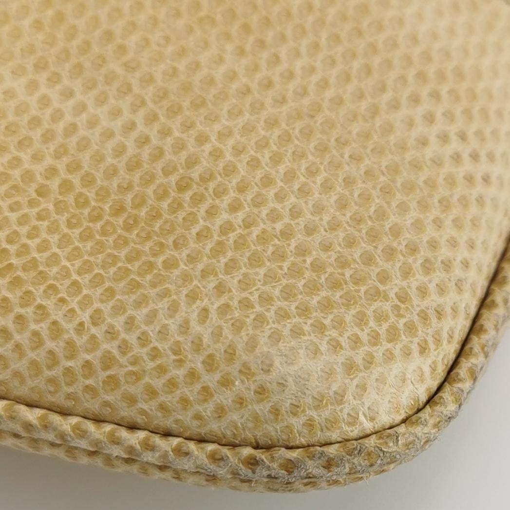 Gucci Jackie Vintage Yellow Gold Exotic Lizard-skin Leather Shoulder Bag 3