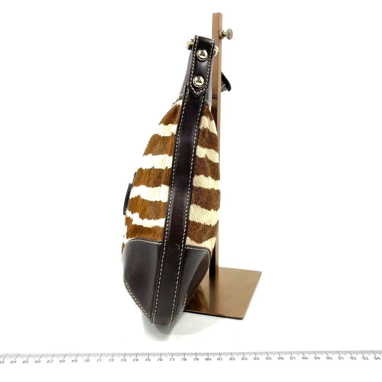 Gucci Jackie Vintage Zebra Print Pony-style Calfskin Side Horsebit 2