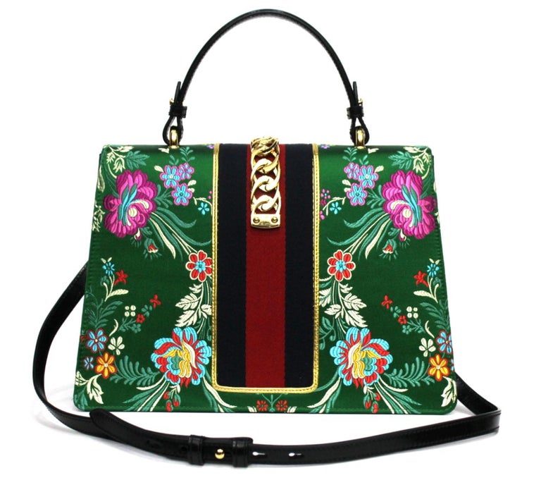 Gucci Jacquard Fabric with Floral Pattern Sylvie Bag at 1stDibs | gucci ...