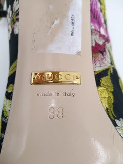 Gucci Jacquard Floral Dionysus High Heel Pumps 38