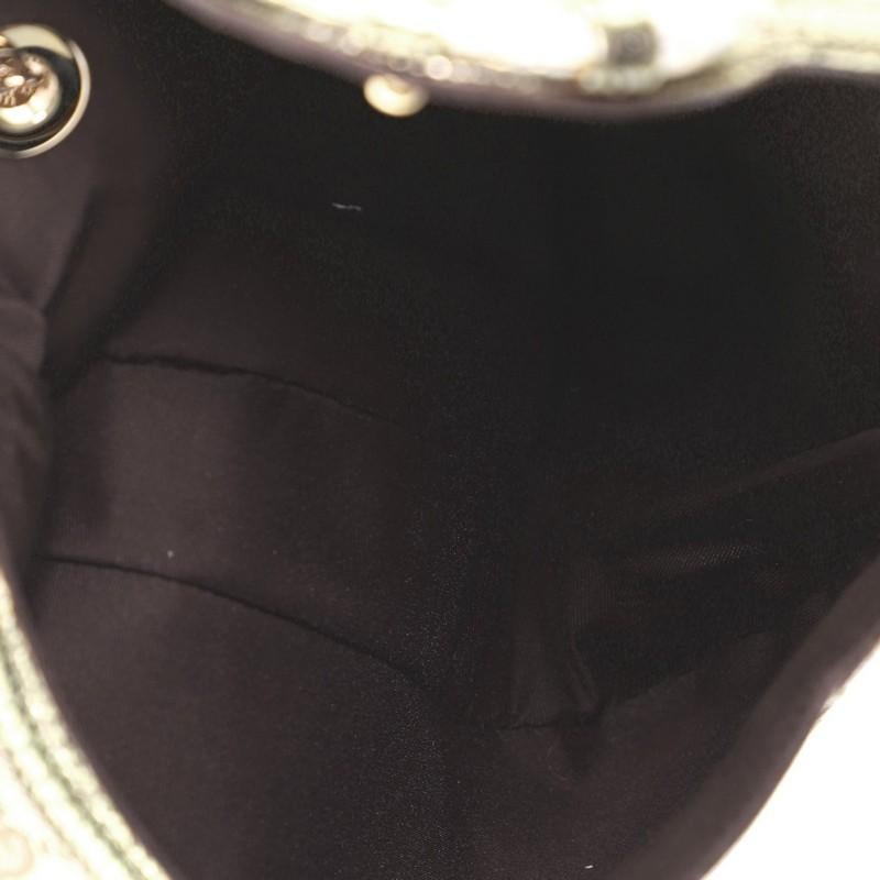 Gucci  Jeweled Dragon Bag GG Canvas with Leather In Good Condition In NY, NY