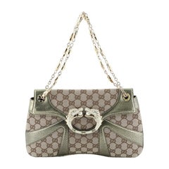 Gucci Jeweled Dragon Bag GG Canvas with Leather