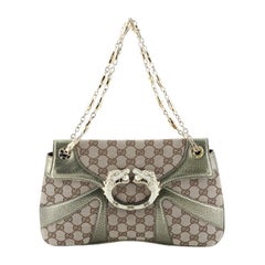 Gucci Jeweled Dragon Bag GG Canvas with Leather