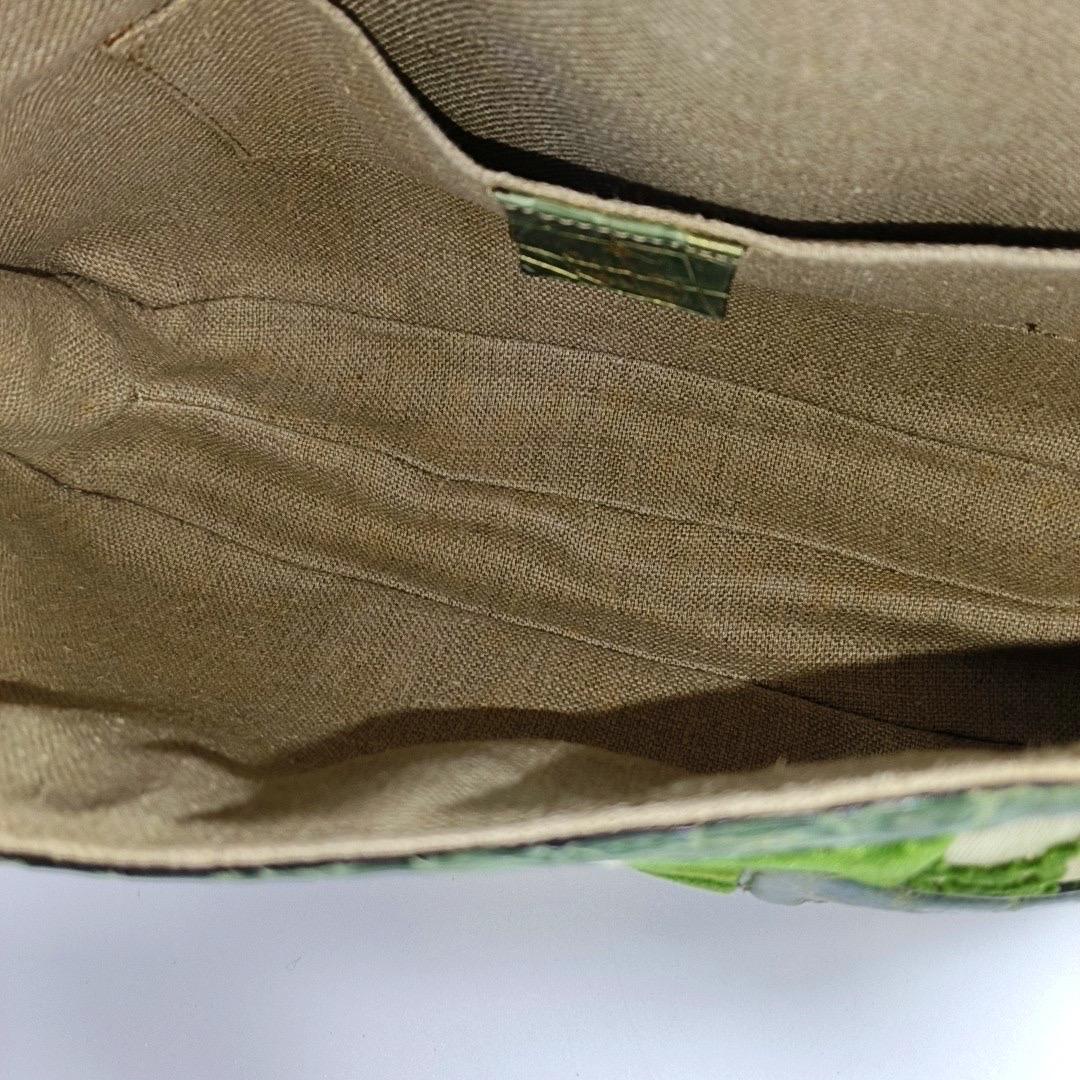 Gucci Jeweled Dragon Bag Green Crocodile and GG Velvet Bamboo Chain Strap in vendita 12