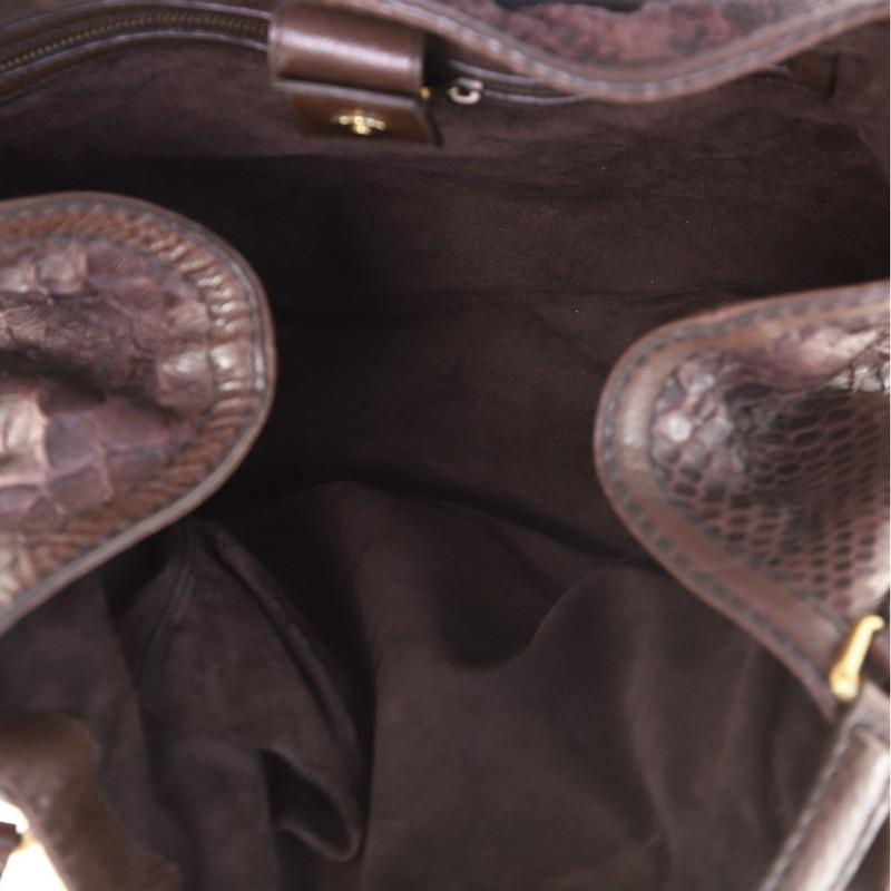 Gucci Jockey Tote Python Medium 1