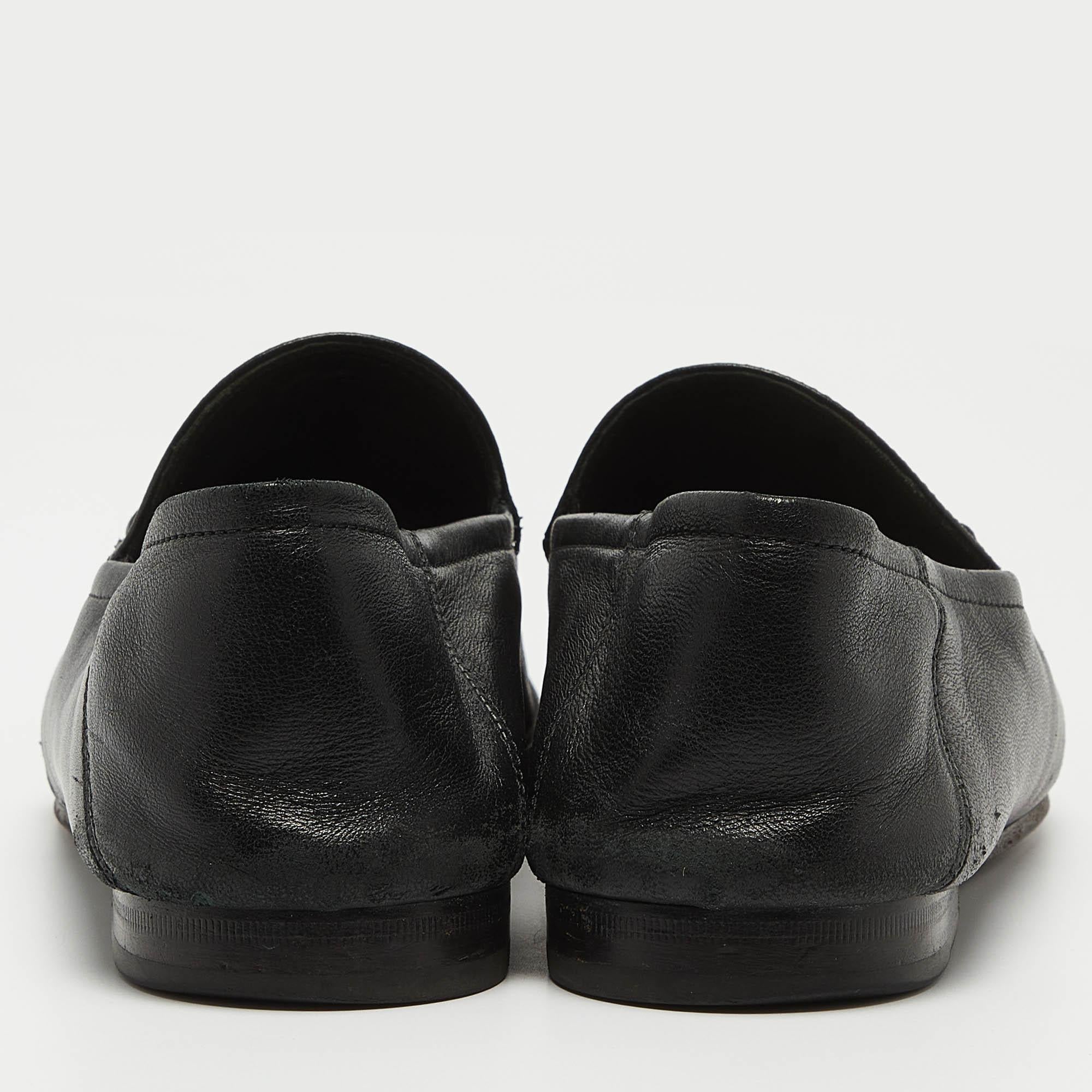 Gucci Jordaan Mocassins en cuir noir Taille 42.5 Pour hommes en vente