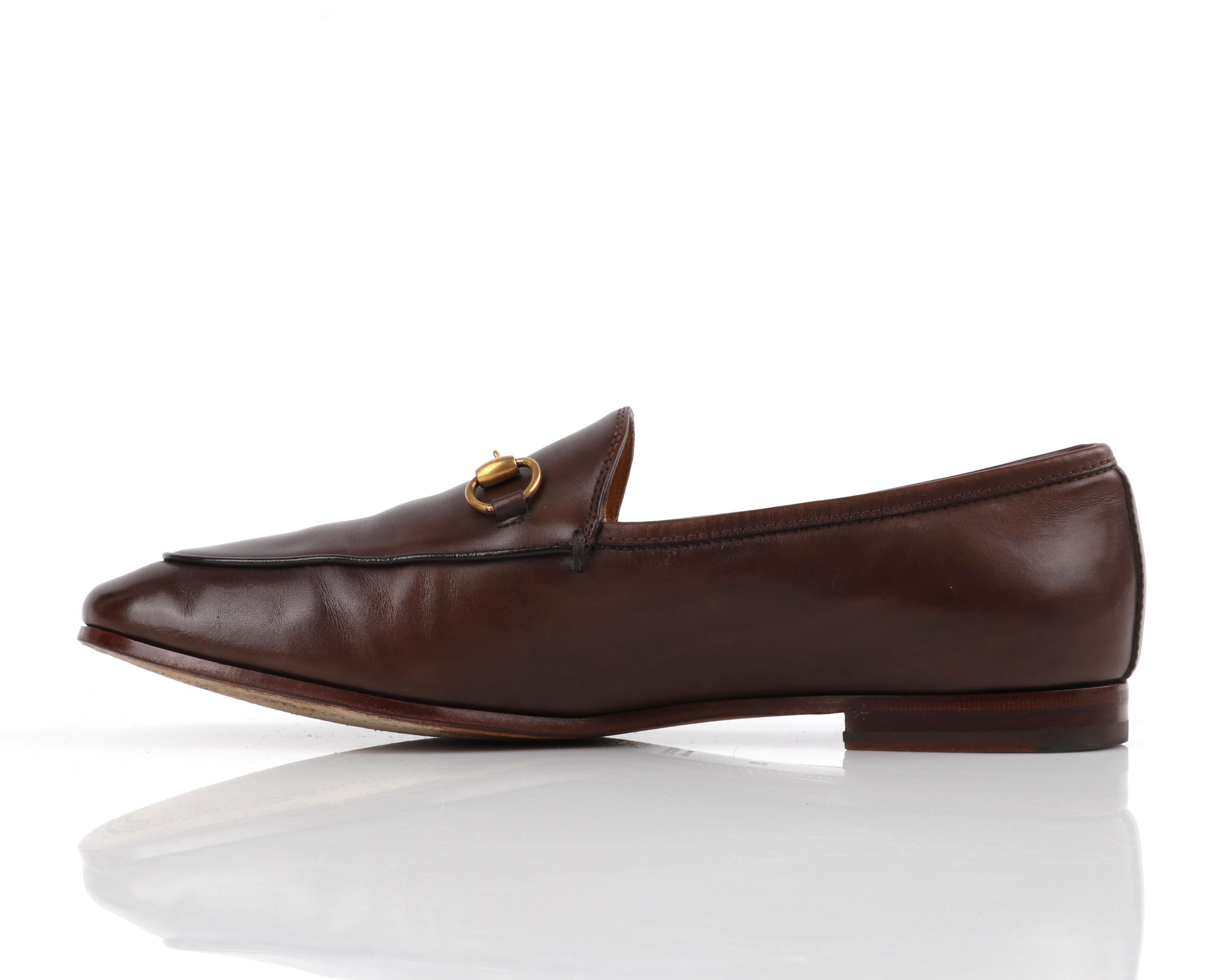 gucci horsebit loafers brown
