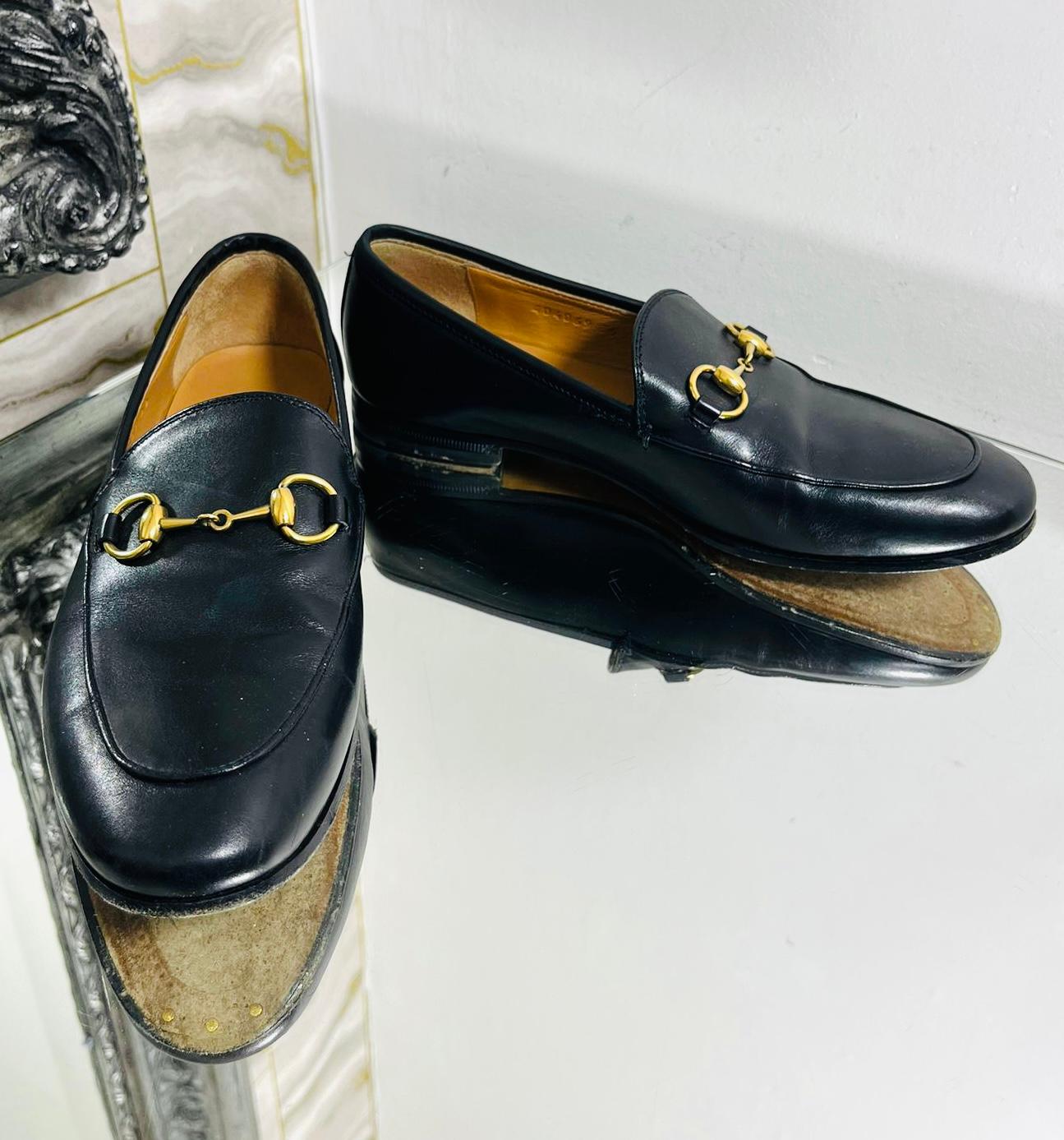 Gucci Jordaan Leather Loafers In Good Condition In London, GB