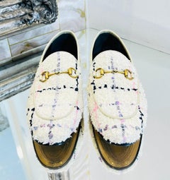 Gucci Jordaan Tweed Loafers