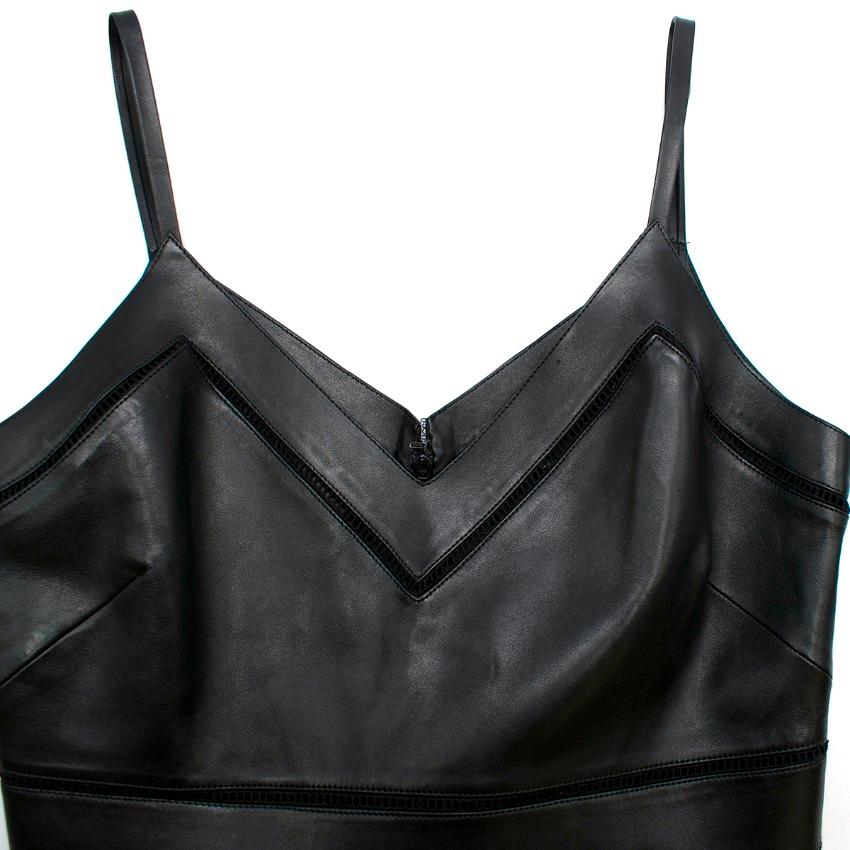 Gucci jour echelle black leather dress US 6 1
