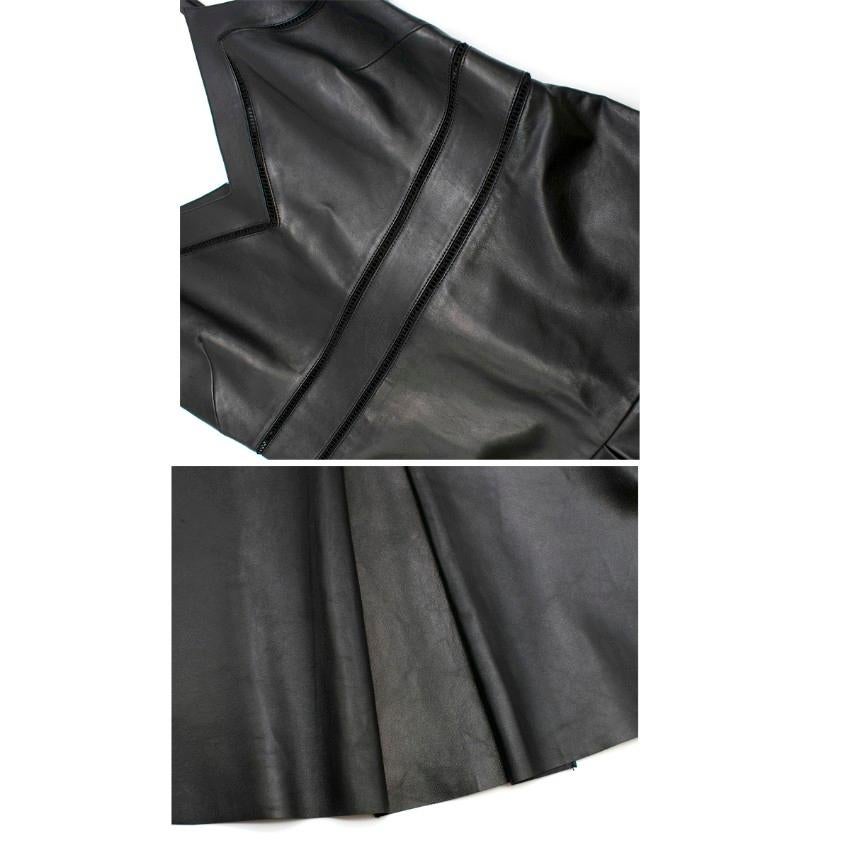 Gucci jour echelle black leather dress US 6 2