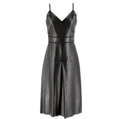 Gucci jour echelle black leather dress US 6