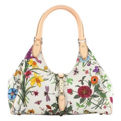 Gucci Joy Bardot Hobo Flora Canvas Medium