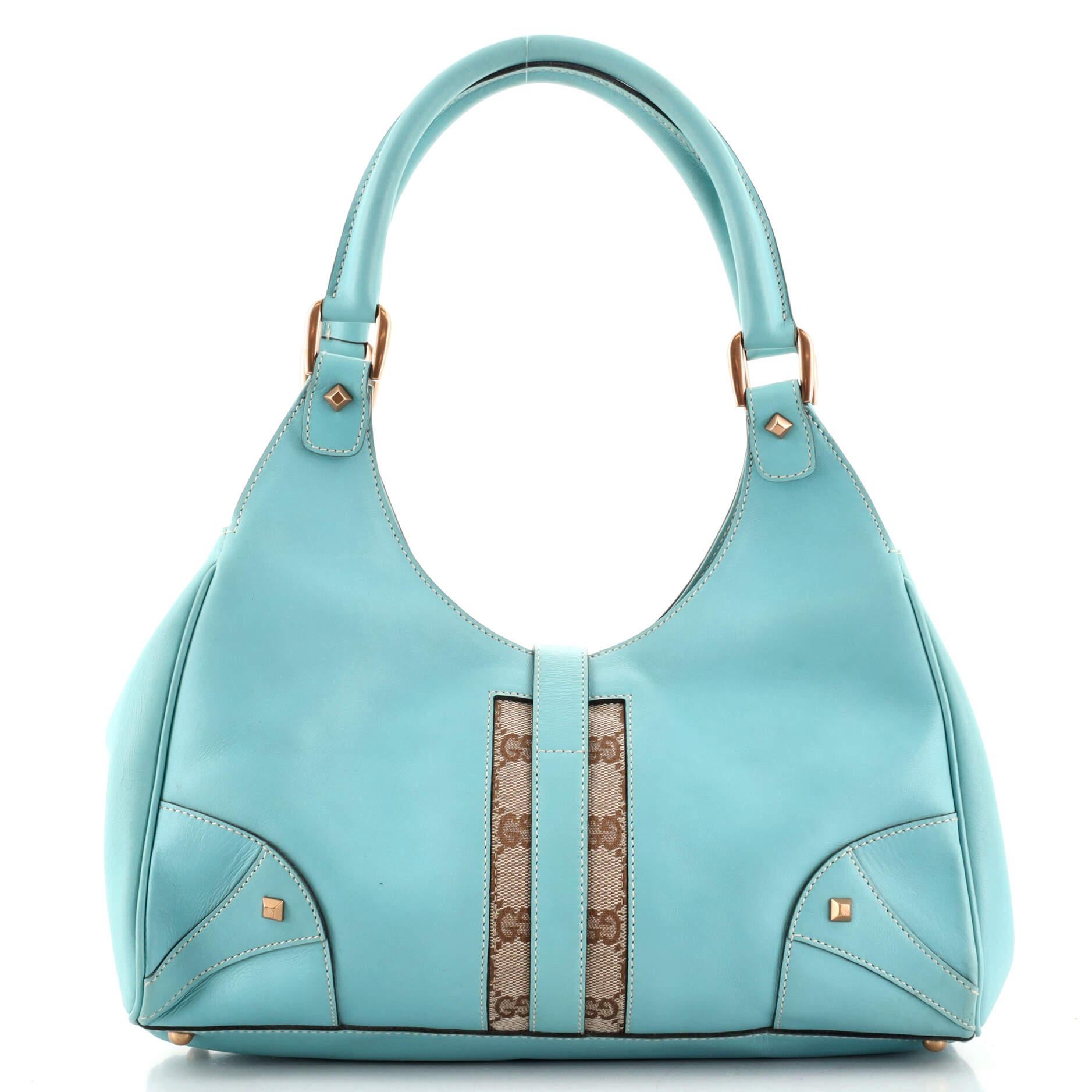 Gucci Joy Bardot Hobo-Leder Medium (Blau)