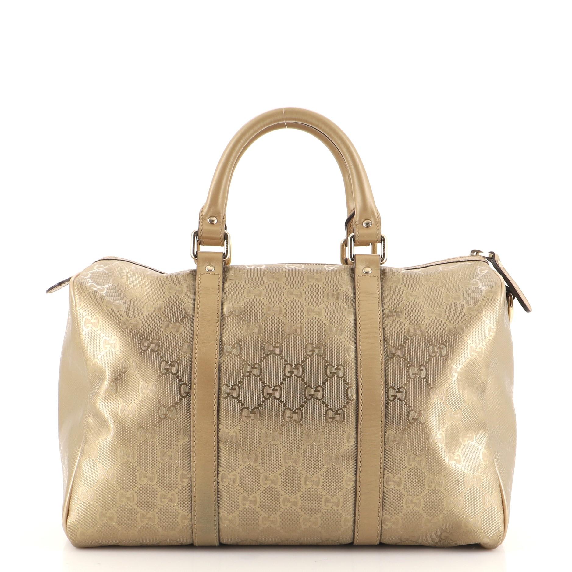 Brown Gucci Joy Boston Bag GG Imprime Medium