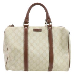 Gucci Joy Boston Bag Ivory Monogram 871520 Cream Gg Supreme Canvas Satchel