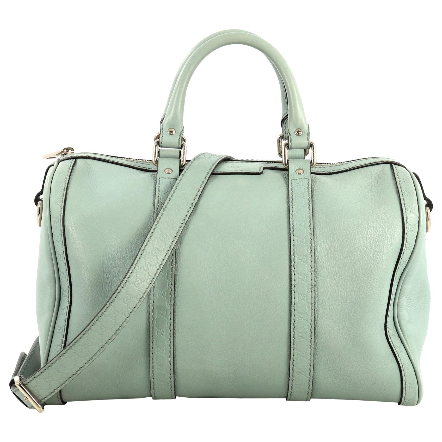 Gucci Joy Boston Bag Leather with Microguccissima Medium