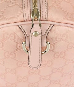 Gucci Joy Boston Satchel Guccissima  Leather Medium Rose/Pink Beige, Like New