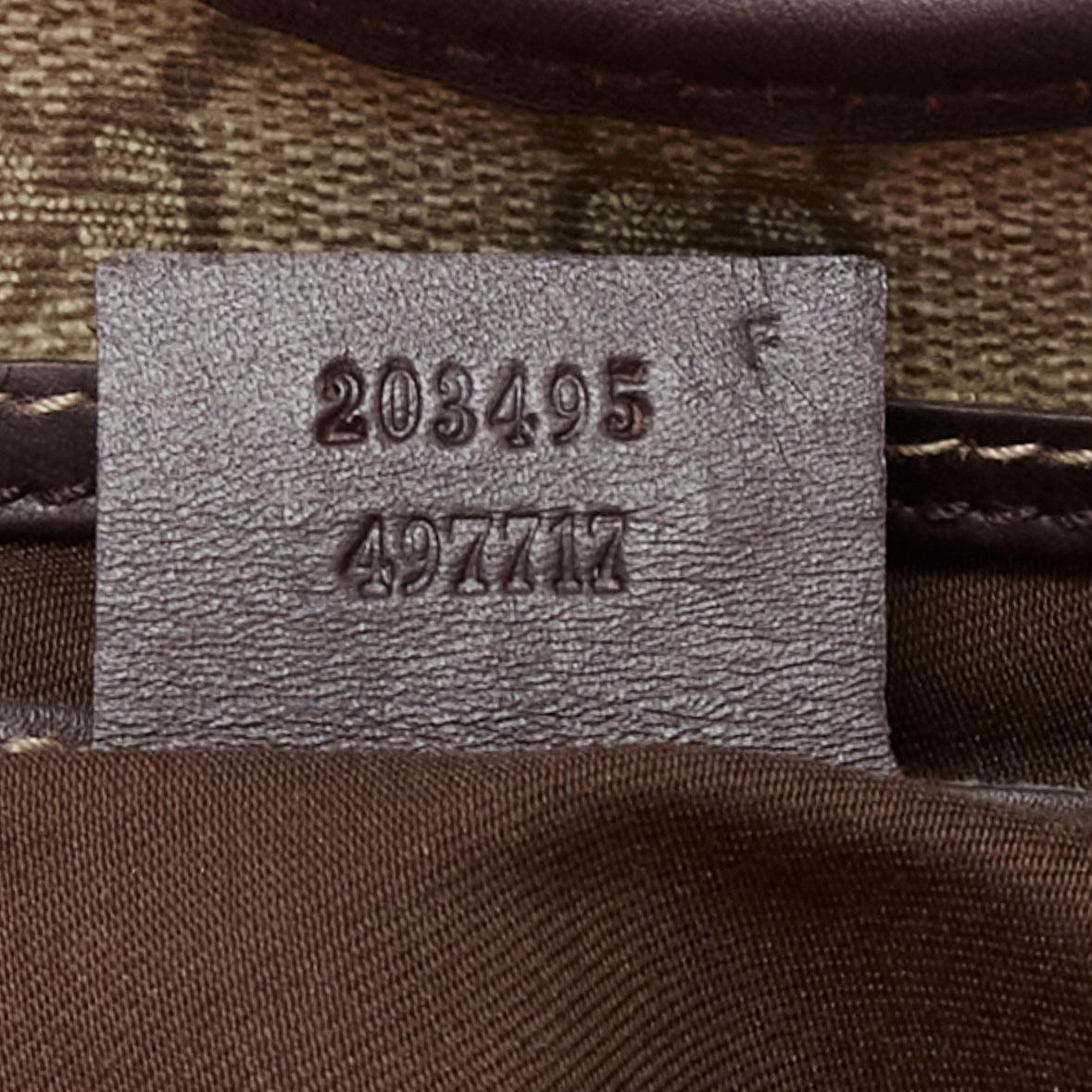 GUCCI Joy  Hobo brown Supreme GG monogram gold horsebit clasp shoulder bag 5