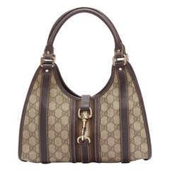 GUCCI Joy Hobo brown Supreme GG monogram gold horsebit clasp shoulder bag