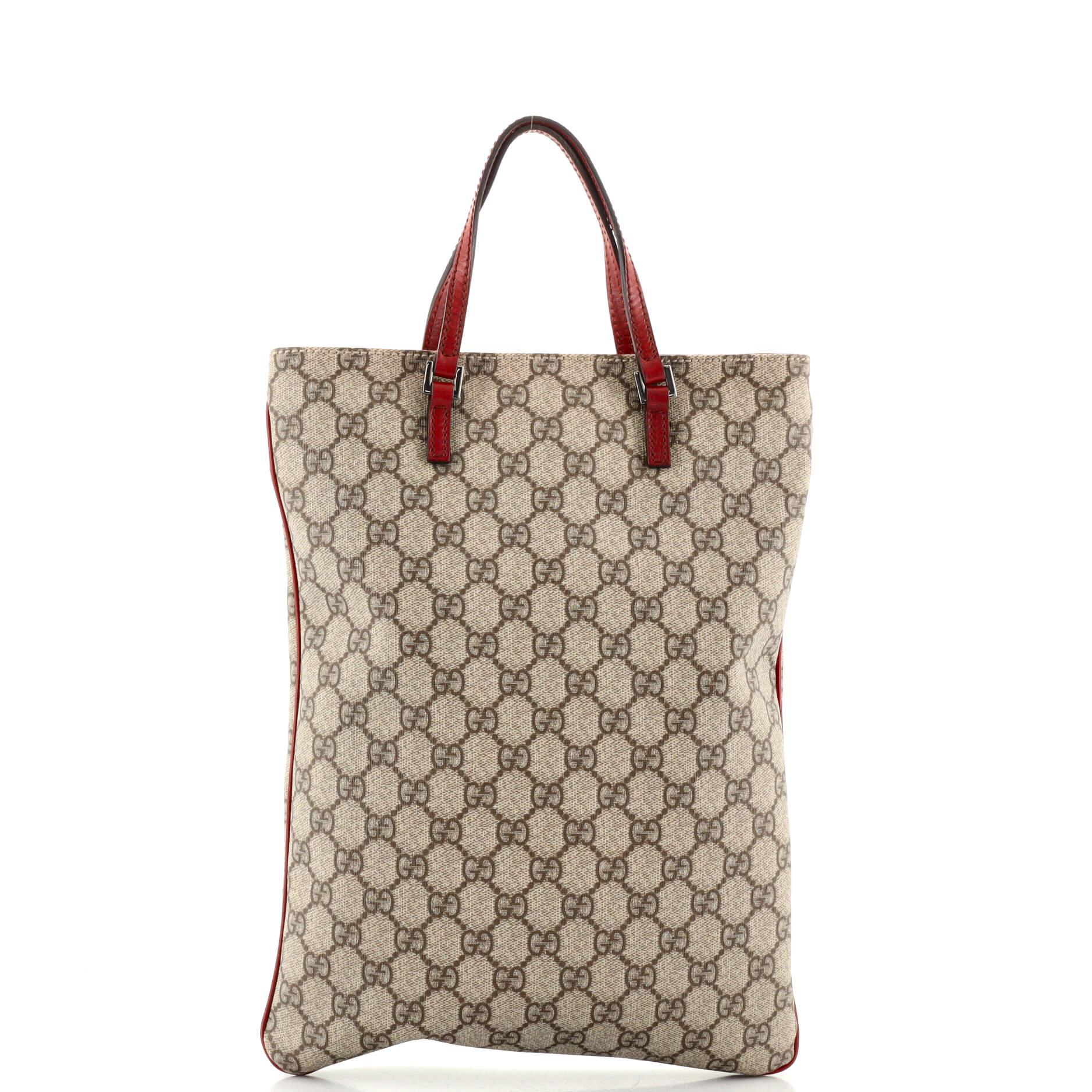 Gucci Joy Plus Flat Tote GG Coated Canvas Small In Good Condition In NY, NY