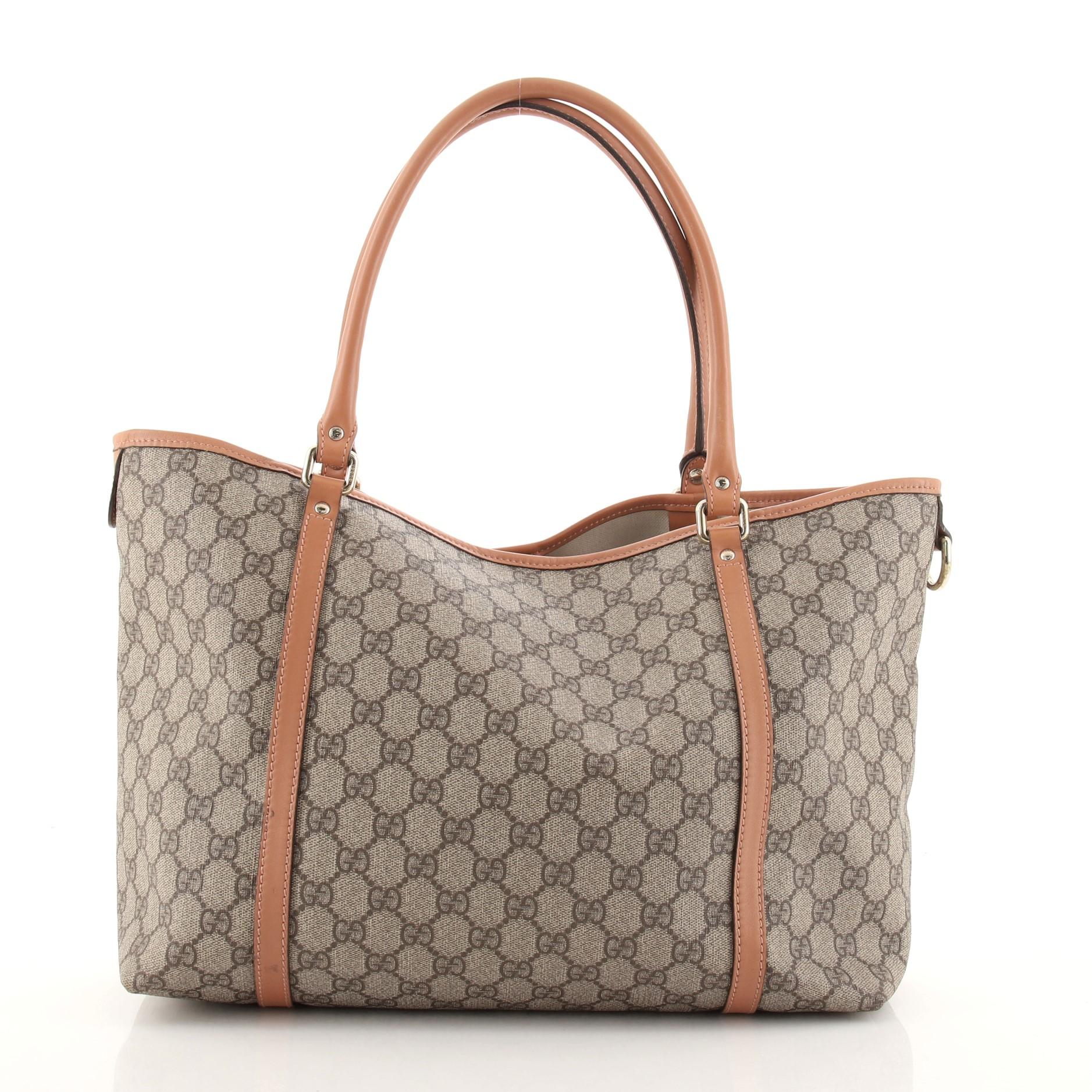 Gucci Joy Tote GG Coated Canvas Medium In Good Condition In NY, NY