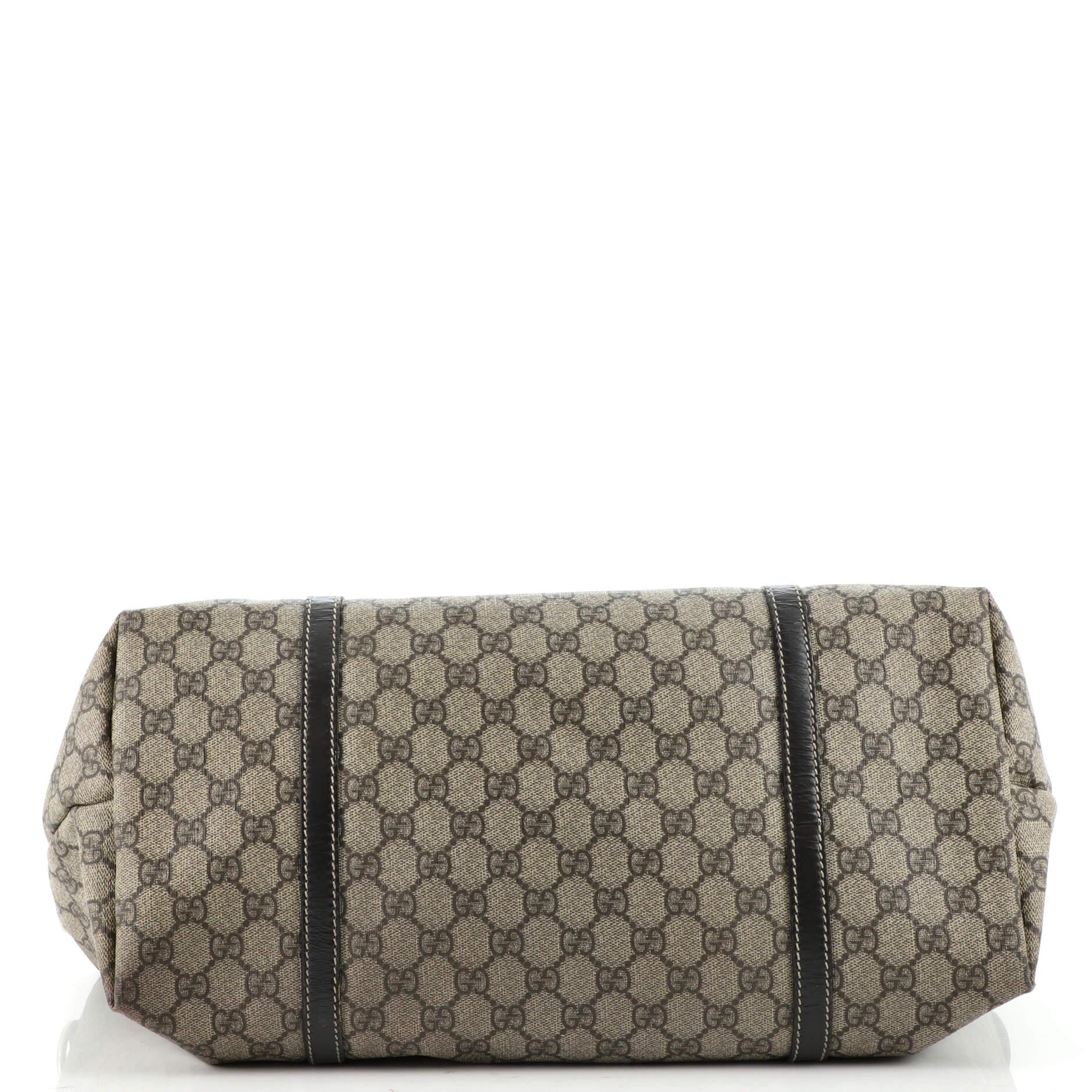 Gray Gucci Joy Tote GG Coated Canvas Medium